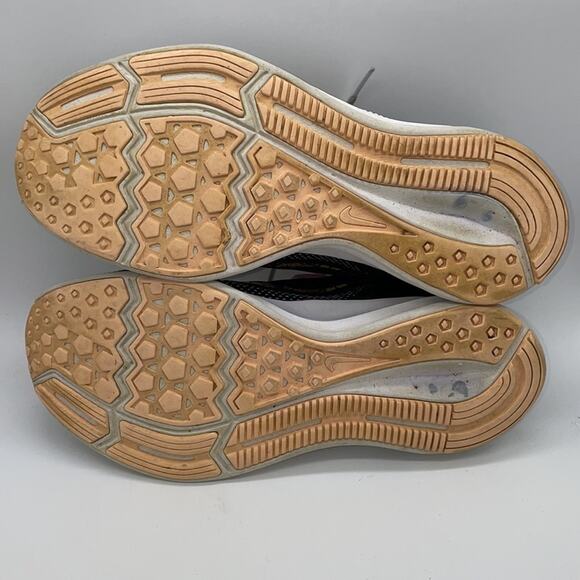 Nike Downshifter 9 Running Athletic Shoes Black Pink Yellow Floral Swoosh Size 9 - Picture 11 of 11